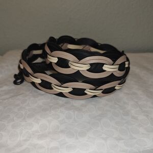 Coach Multicolor Woven Leather Novelty Strap For Crossbody Bag